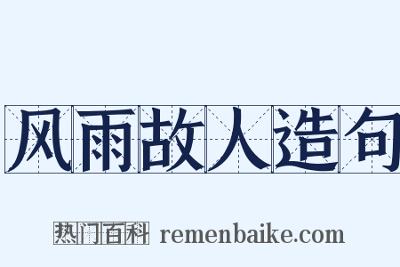 风雨故人造句是什么意思的图片